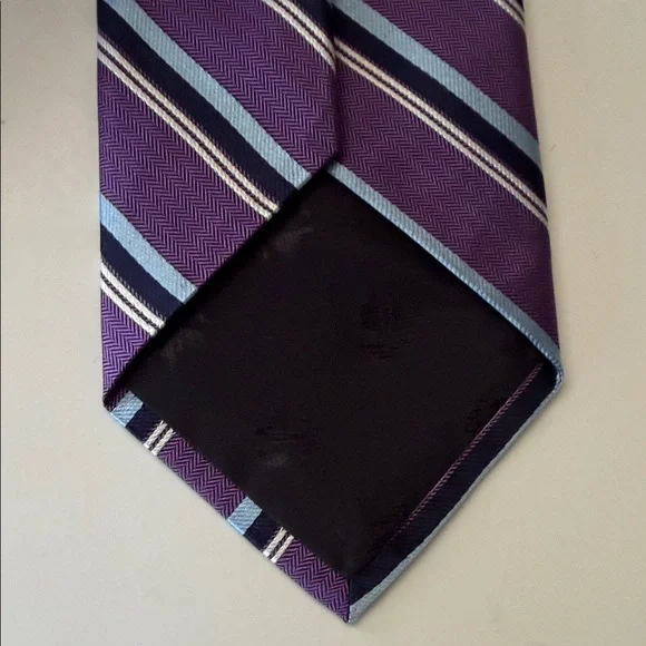 Brooks Brothers Purple and Blue Striped Tie - Picture 4 of 7